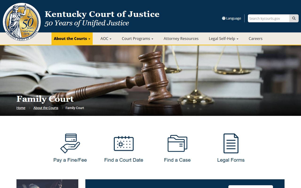 Gallatin County court dockets Kentucky Family Court jurisdiction
