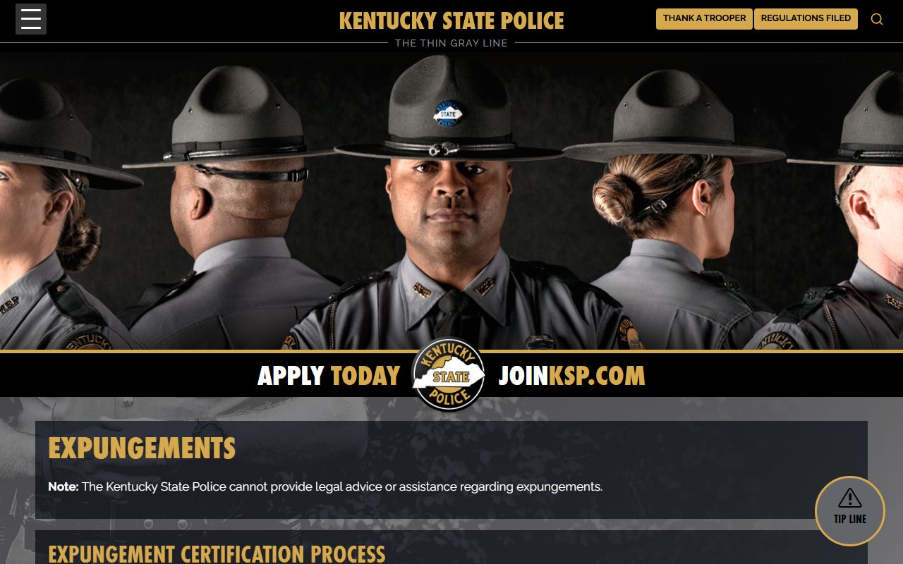 Gallatin County criminal court records Kentucky expungement certification