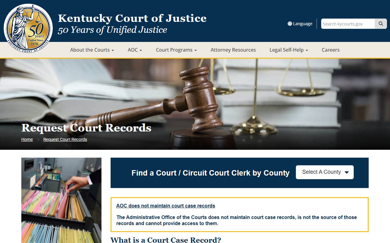 Gallatin County court records request court records guidance