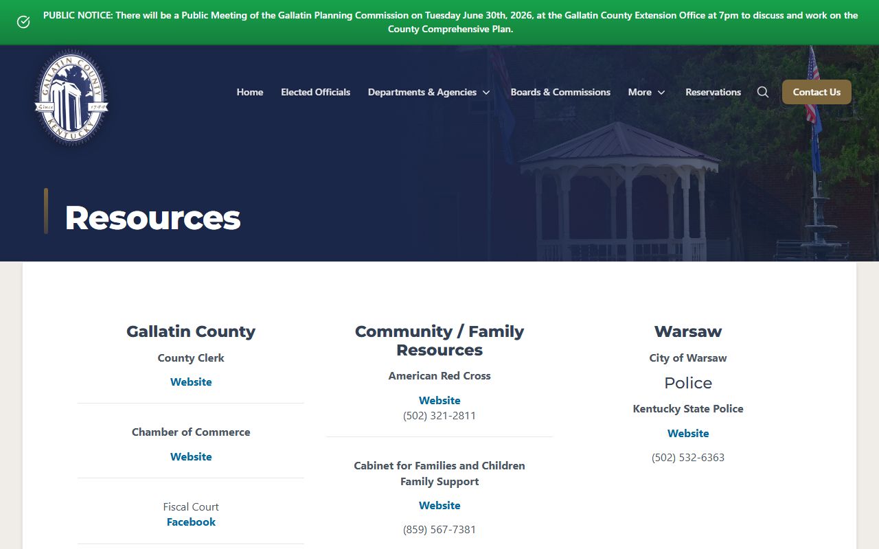 Gallatin County warrant records county resources